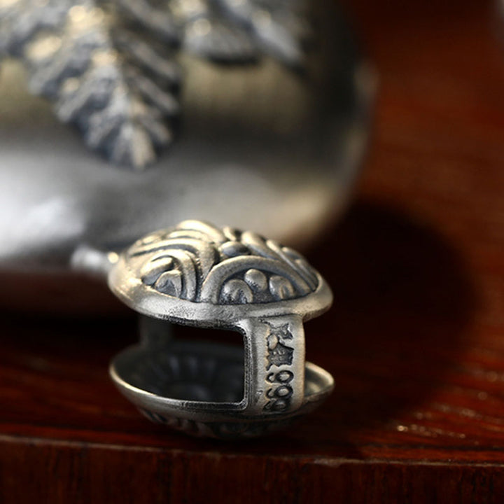 Buddha Stones 999 Srebro Chińskie Zodiak Natal Budda Sutra Serca Grawerowany Naszyjnik Ochronny Wisiorek - image 8