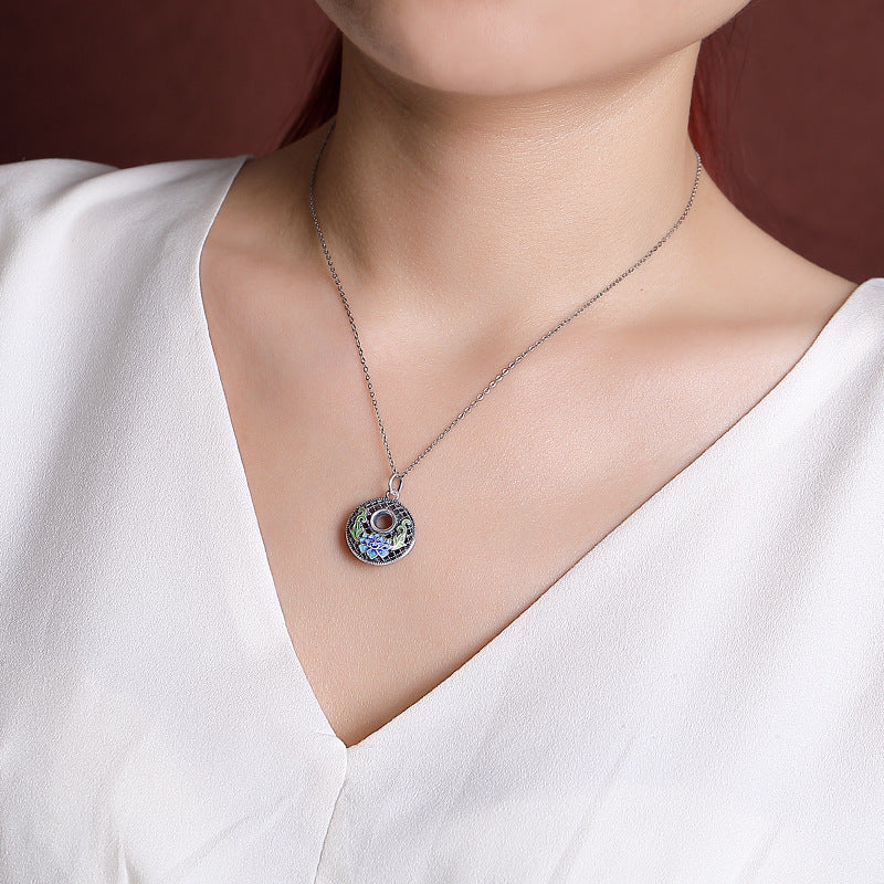 Buddha Stones 999 Srebro Sterlingowe Ryba Koi Fu Charakter Lotus Pokojowa Klamra Bogactwo Naszyjnik Wisiorek - image 7