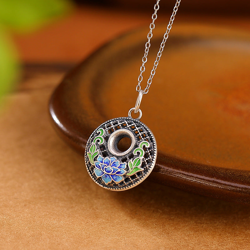 Buddha Stones 999 Srebro Sterlingowe Ryba Koi Fu Charakter Lotus Pokojowa Klamra Bogactwo Naszyjnik Wisiorek - image 6