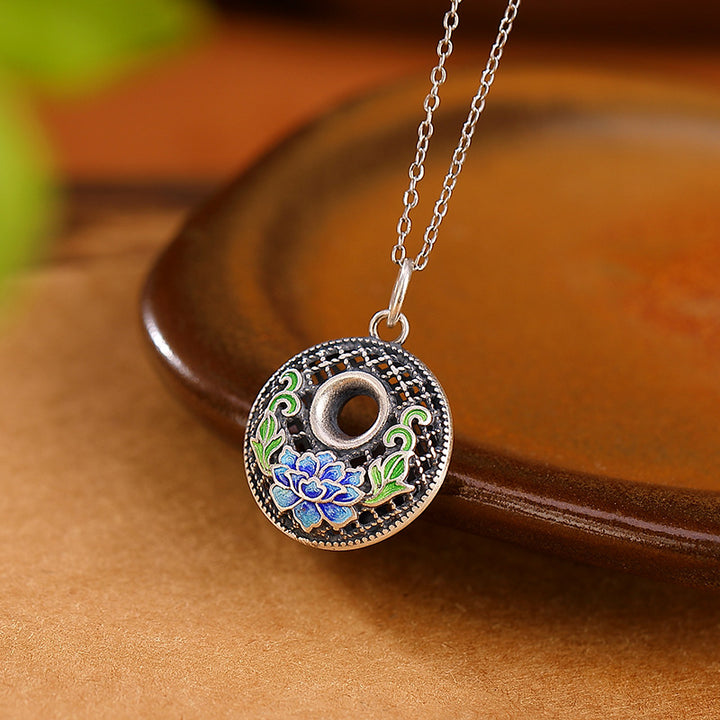 Buddha Stones 999 Srebro Sterlingowe Ryba Koi Fu Charakter Lotus Pokojowa Klamra Bogactwo Naszyjnik Wisiorek - image 6