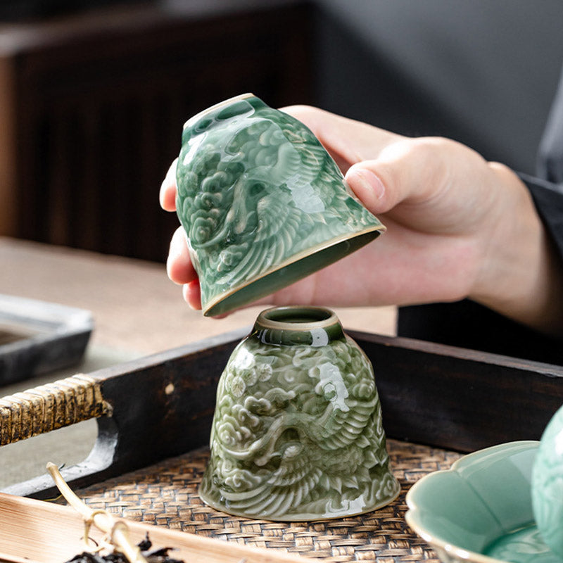 Buddha Stones Sosna Ceramiczny Filiżanka Kung Fu Filiżanka do Herbaty 80ml