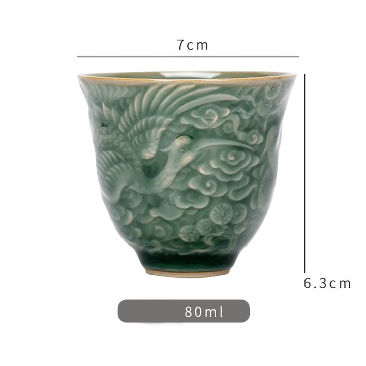 Buddha Stones Sosna Ceramiczny Filiżanka Kung Fu Filiżanka do Herbaty 80ml