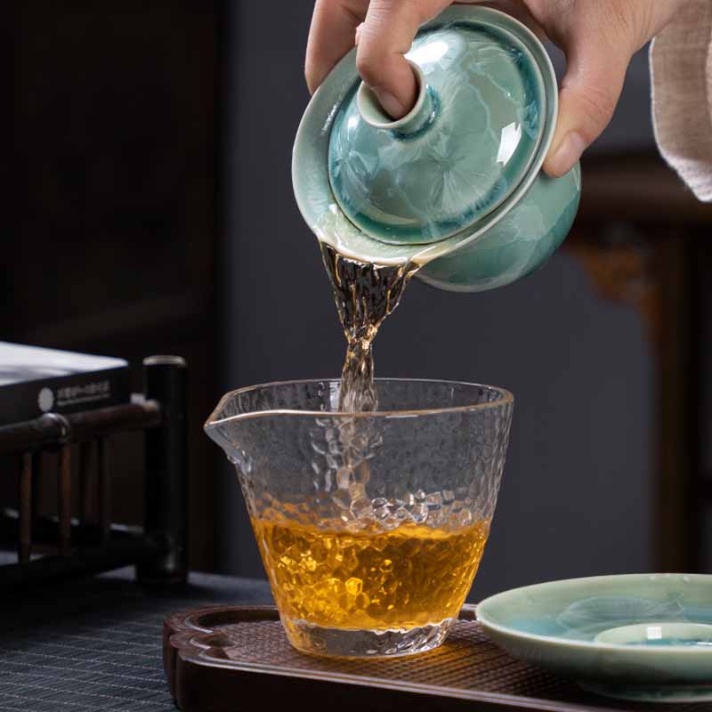 Buddha Stones Tradycyjny Szkliwo Ceramiczny Gaiwan Sancai Filiżanka Kung Fu Filiżanka I Spodek Z Pokrywką 180 ml