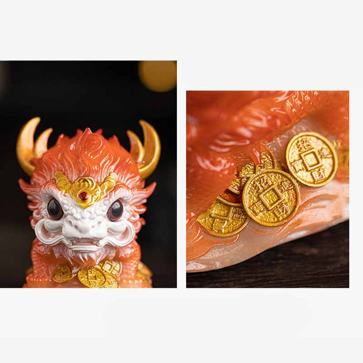 Buddha Stones Zmieniające Kolor Małe Kirin Żywica Herbata Zwierzęta Domowe Figurka Dekoracja - image 8