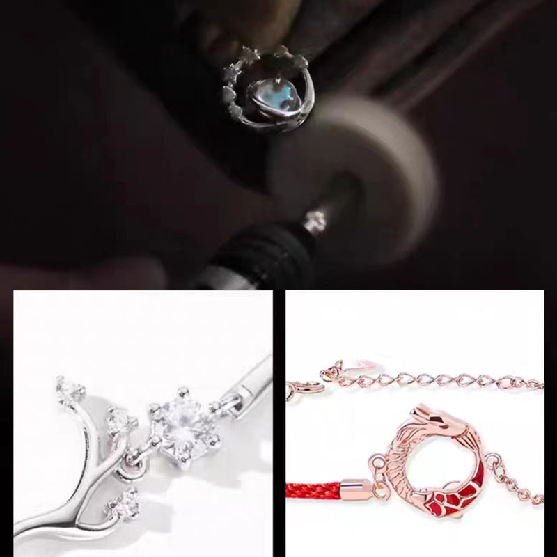 Buddha Stones 925 Srebro Sterling Rok Smoka Miedź Koi Ryba Szczęście Ochrona Bransoletka