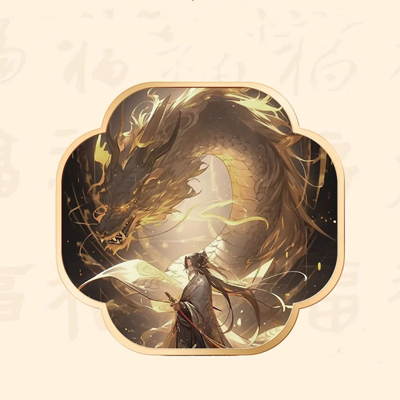 Buddha Stones 999 Srebro Sterling Rok Smoka Fu Charakter Hetian Jade Naszyjnik Sukces Wisiorek - image 10