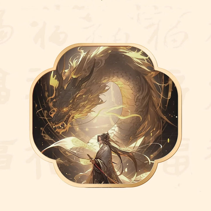 Buddha Stones 999 Srebro Sterling Rok Smoka Fu Charakter Hetian Jade Naszyjnik Sukces Wisiorek - image 10