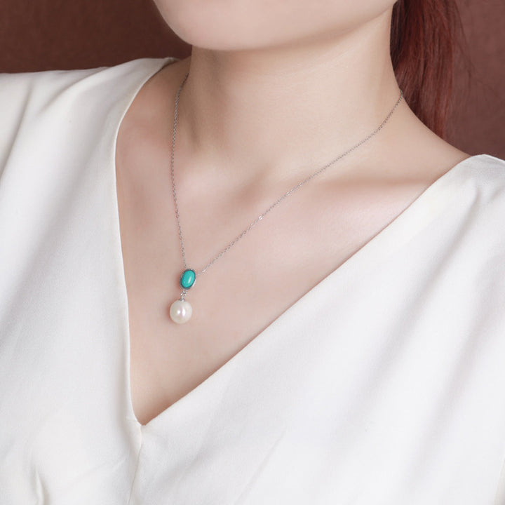 Buddha Stones 925 Srebro Sterling Perła Turkus Uzdrawiający Naszyjnik Mądrość Wisiorek Pierścień Kolczyki - image 4