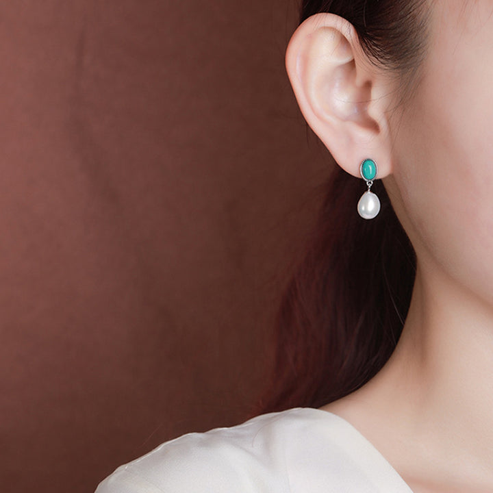 Buddha Stones 925 Srebro Sterling Perła Turkus Uzdrawiający Naszyjnik Mądrość Wisiorek Pierścień Kolczyki - image 13