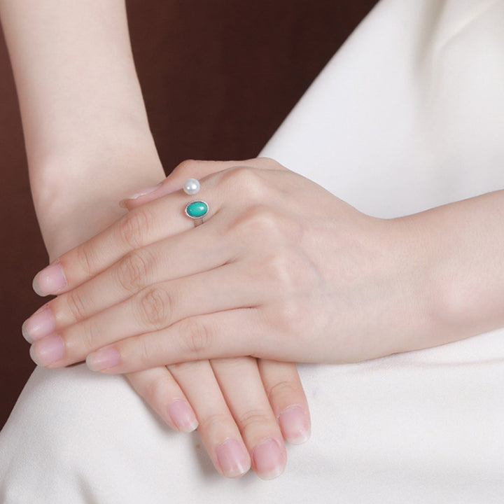 Buddha Stones 925 Srebro Sterling Perła Turkus Uzdrawiający Naszyjnik Mądrość Wisiorek Pierścień Kolczyki - image 8