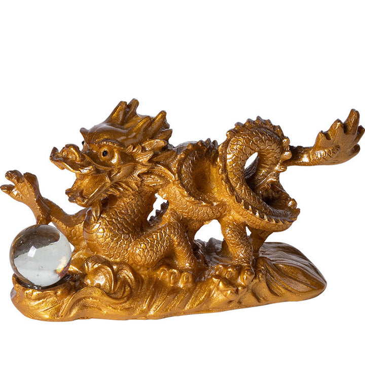 Buddha Stones Rok Smoka Zmieniająca Kolor Żywica Szczęście Sukces Herbata Zwierzę Dom Figurka Dekoracja - image 19