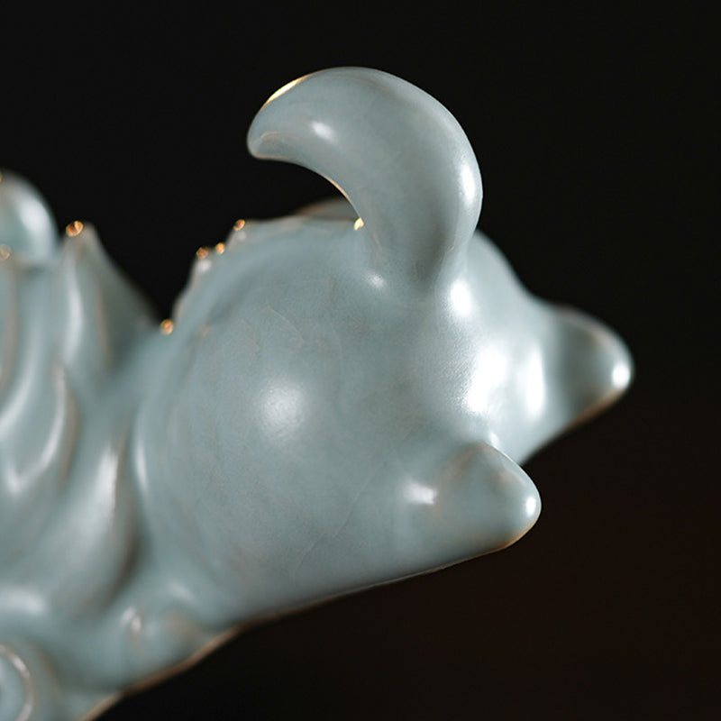 Buddha Stones Rok Smoka Szczęście Ceramiczna Herbata Zwierzę Dom Figurka Dekoracja