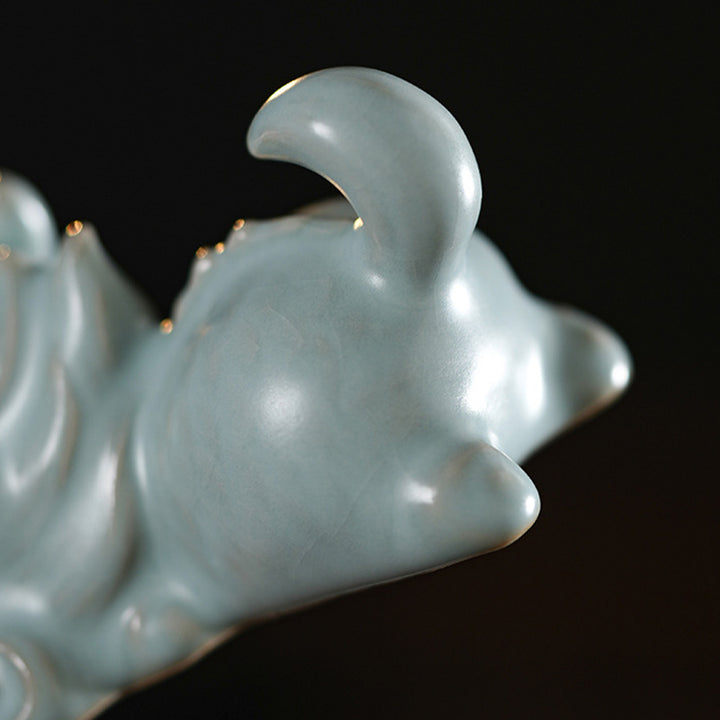 Buddha Stones Rok Smoka Szczęście Ceramiczna Herbata Zwierzę Dom Figurka Dekoracja