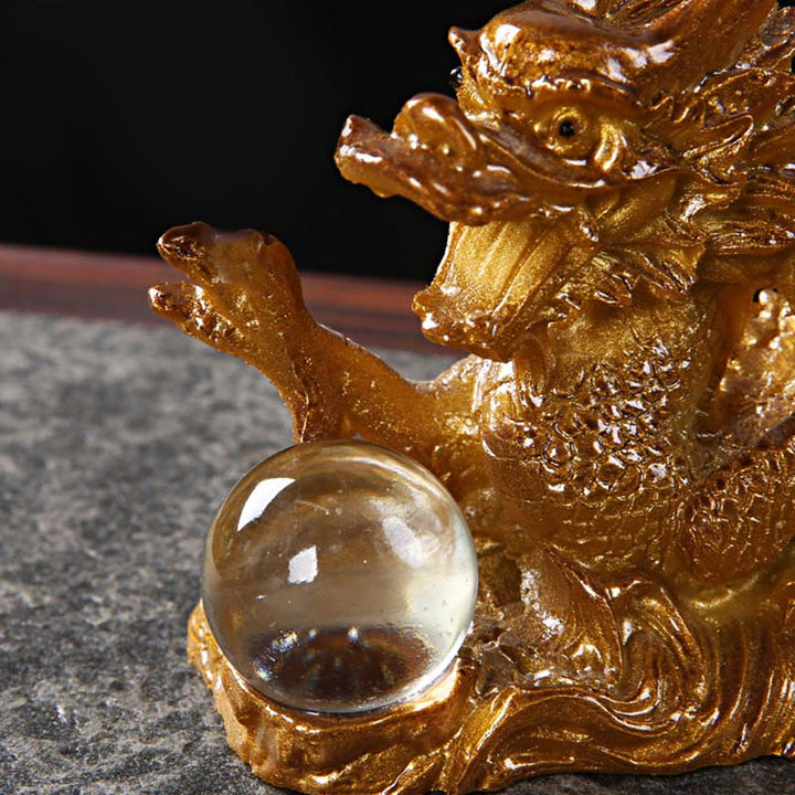 Buddha Stones Rok Smoka Zmieniający Kolor Żywicy Koń Szczęście Herbata Domowa Figurka Dekoracja