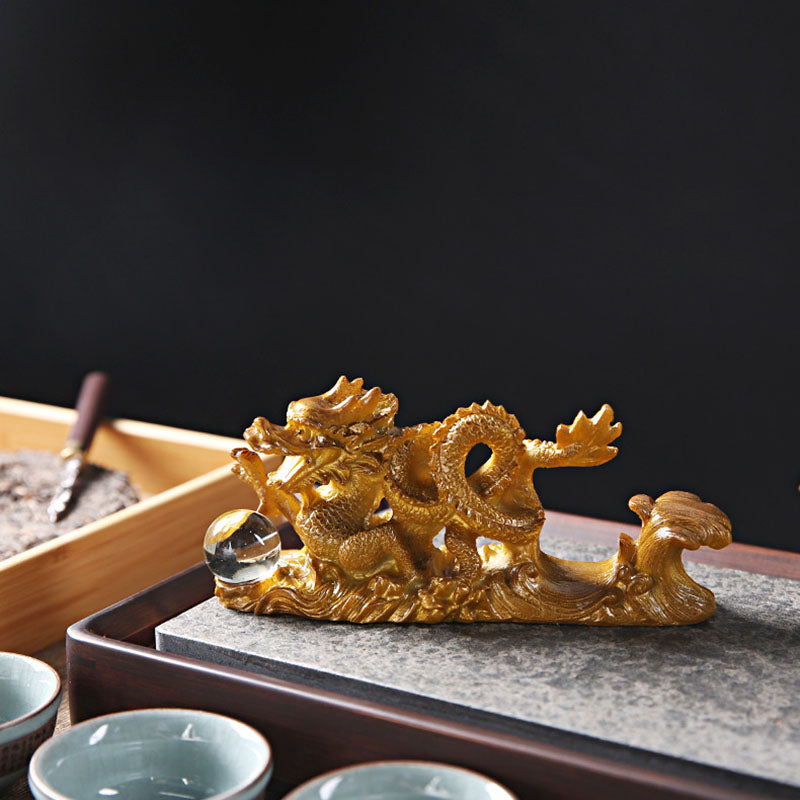 Buddha Stones Rok Smoka Zmieniający Kolor Żywicy Koń Szczęście Herbata Domowa Figurka Dekoracja - image 12