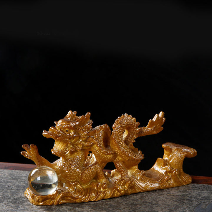 Buddha Stones Rok Smoka Zmieniający Kolor Żywicy Koń Szczęście Herbata Domowa Figurka Dekoracja