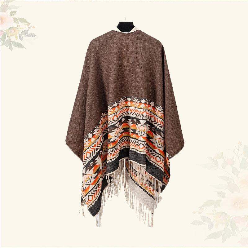 Buddha Stones Tybetański Szal Kolorowa Geometria Zimowy Przytulny Podróżny Szalik Otulacz - image 12