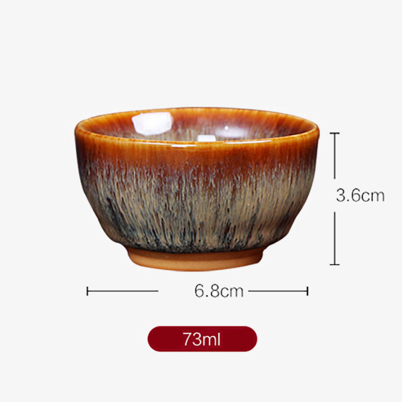 Buddha Stones 12 Chiński wzór zodiaku Ceramiczna filiżanka do herbaty Kung Fu Jian Chińska filiżanka do herbaty Zhan 73 ml