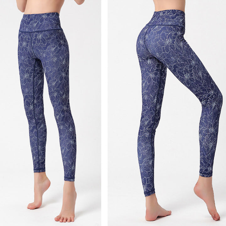 Buddha Stones Kwiaty Liście Ptaki Nadruk Spodnie Sportowe Fitness Joga Legginsy Damskie Spodnie do Jogi - image 17