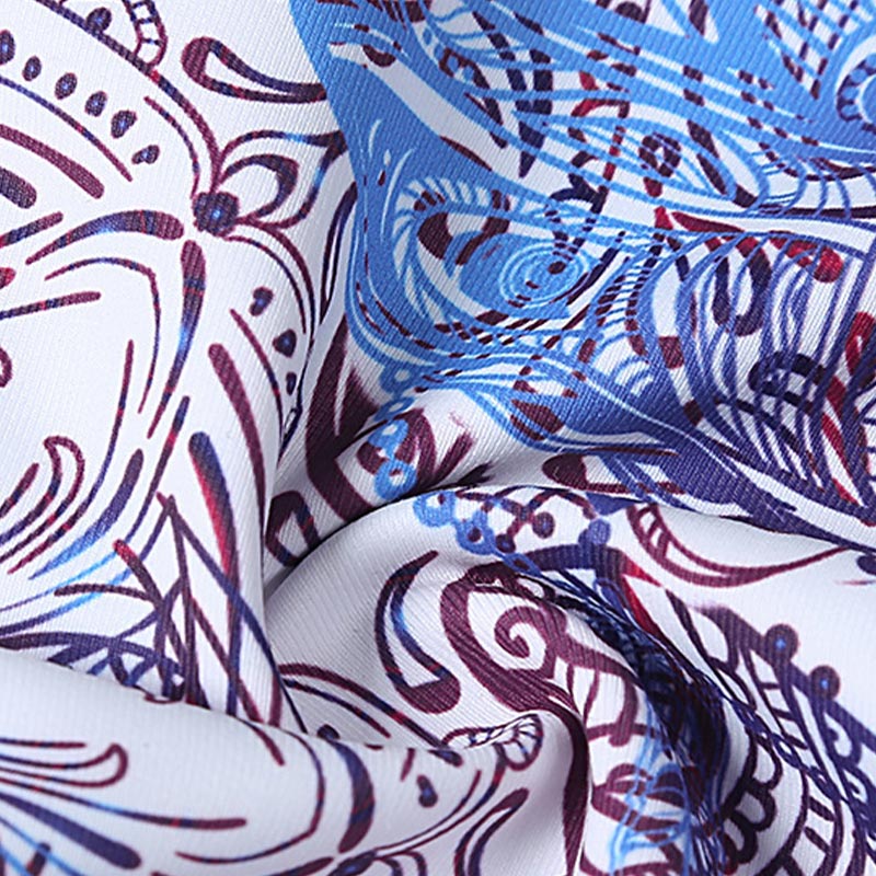 Buddha Stones Kwiaty Liście Ptaki Nadruk Spodnie Sportowe Fitness Joga Legginsy Damskie Spodnie do Jogi - image 13