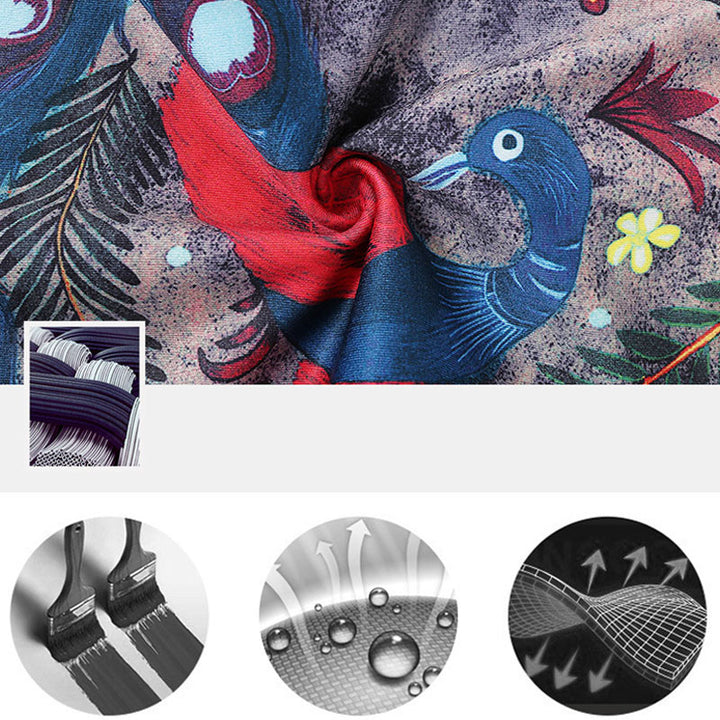 Buddha Stones Czerwone Niebieskie Pawie Pióra Spodnie Sportowe Fitness Joga Legginsy Damskie Spodnie do Jogi - image 11