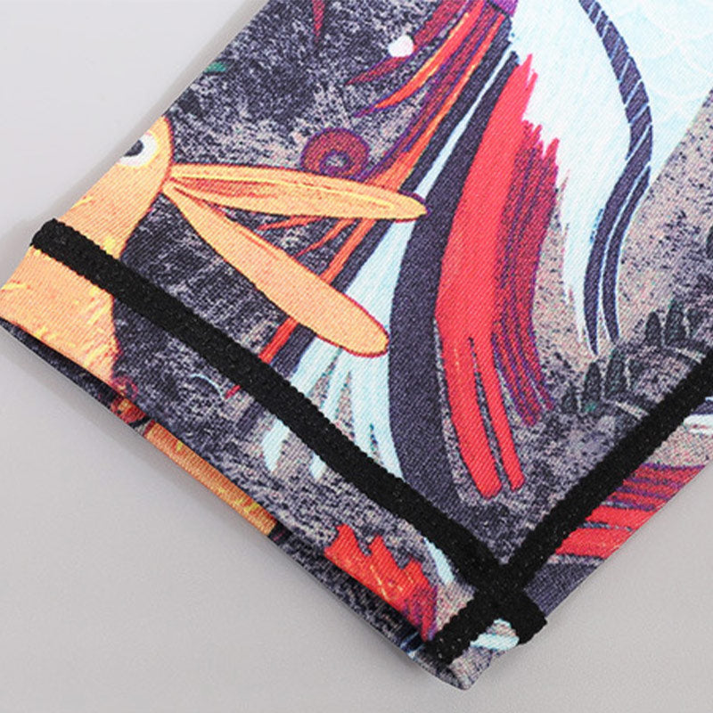 Buddha Stones Czerwone Niebieskie Pawie Pióra Spodnie Sportowe Fitness Joga Legginsy Damskie Spodnie do Jogi - image 9