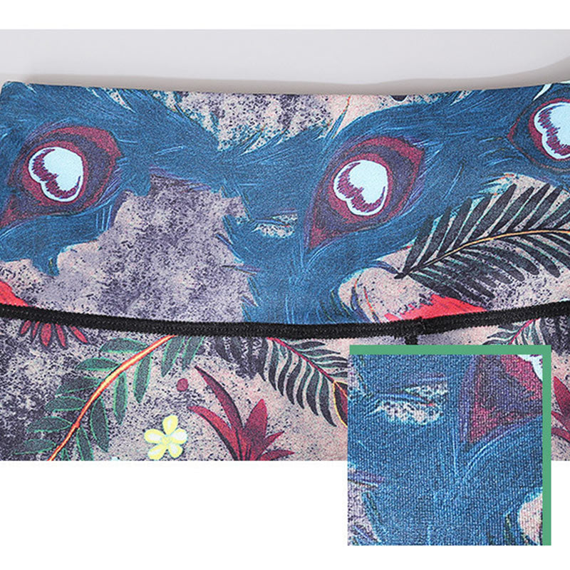 Buddha Stones Czerwone Niebieskie Pawie Pióra Spodnie Sportowe Fitness Joga Legginsy Damskie Spodnie do Jogi - image 13