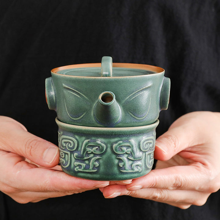 Buddha Stones Sanxingdui Ceramiczny Filiżanka Kung Fu Filiżanka Do Herbaty Z Torbą