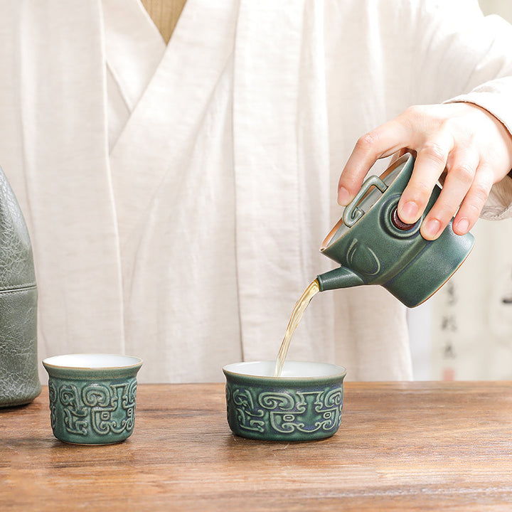 Buddha Stones Sanxingdui Ceramiczny Filiżanka Kung Fu Filiżanka Do Herbaty Z Torbą