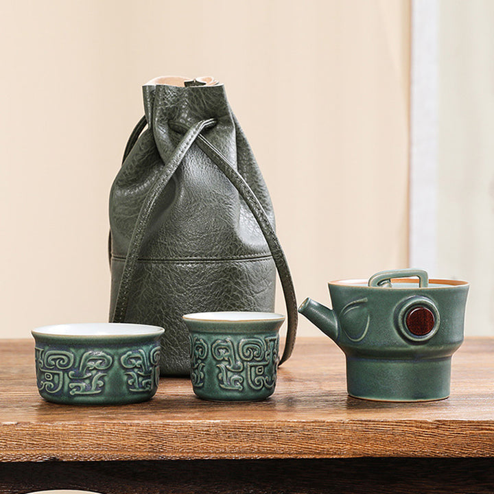 Buddha Stones Sanxingdui Ceramiczny Filiżanka Kung Fu Filiżanka Do Herbaty Z Torbą