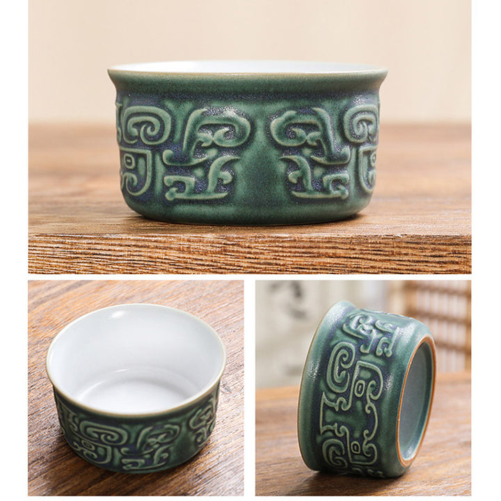 Buddha Stones Sanxingdui Ceramiczny Filiżanka Kung Fu Filiżanka Do Herbaty Z Torbą
