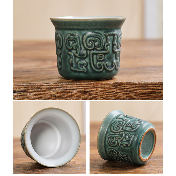 Buddha Stones Sanxingdui Ceramiczny Filiżanka Kung Fu Filiżanka Do Herbaty Z Torbą