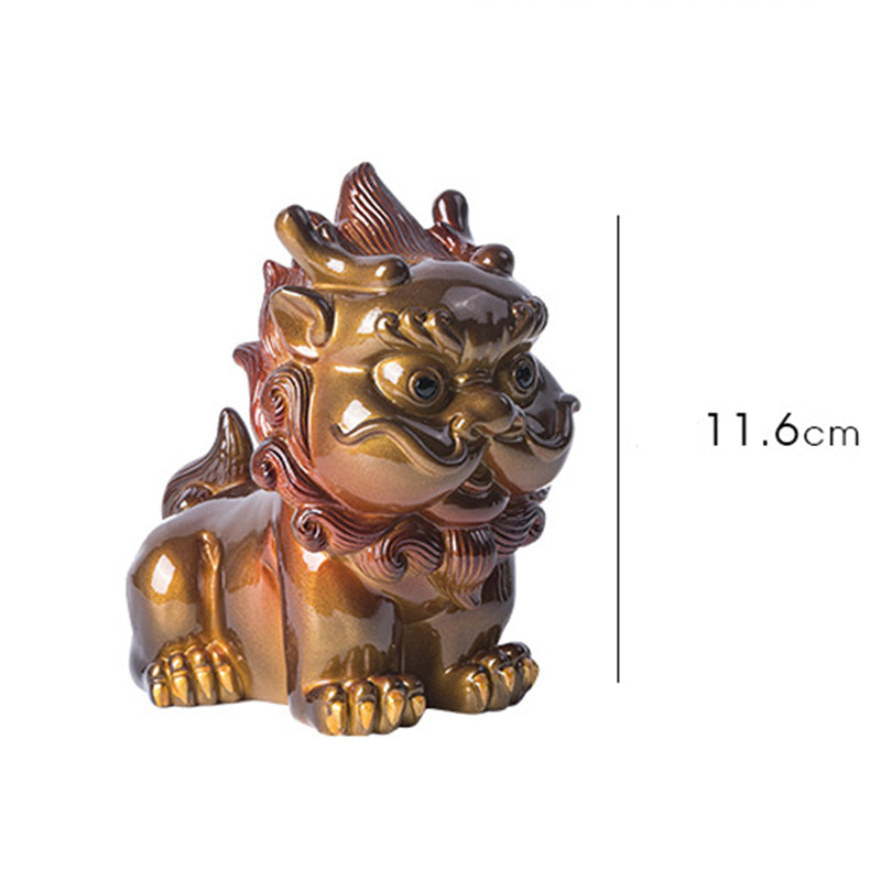 Buddha Stones Zmieniające Kolor Małe PiXiu Żywica Herbata Zwierzę Bogactwo Dom Figurka Dekoracja - image 14