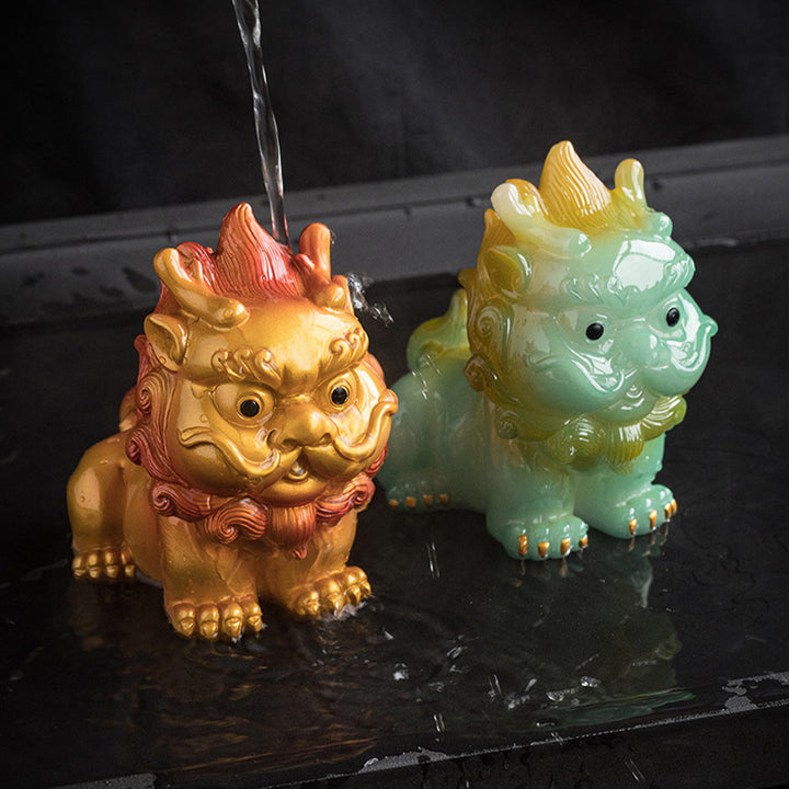 Buddha Stones Zmieniające Kolor Małe PiXiu Żywica Herbata Zwierzę Bogactwo Dom Figurka Dekoracja - image 19