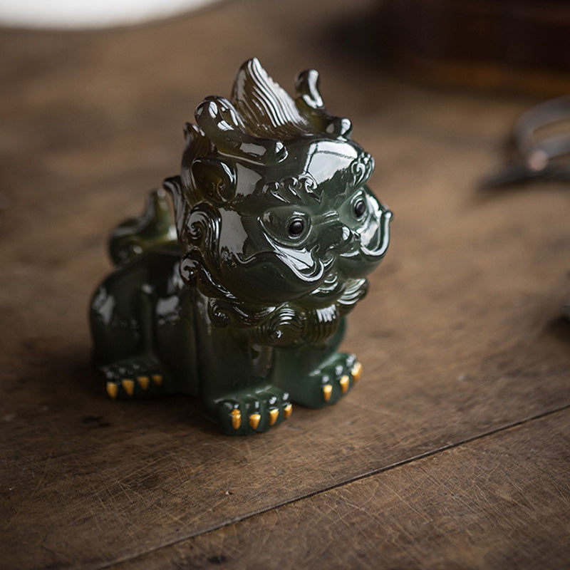 Buddha Stones Zmieniające Kolor Małe PiXiu Żywica Herbata Zwierzę Bogactwo Dom Figurka Dekoracja - image 16