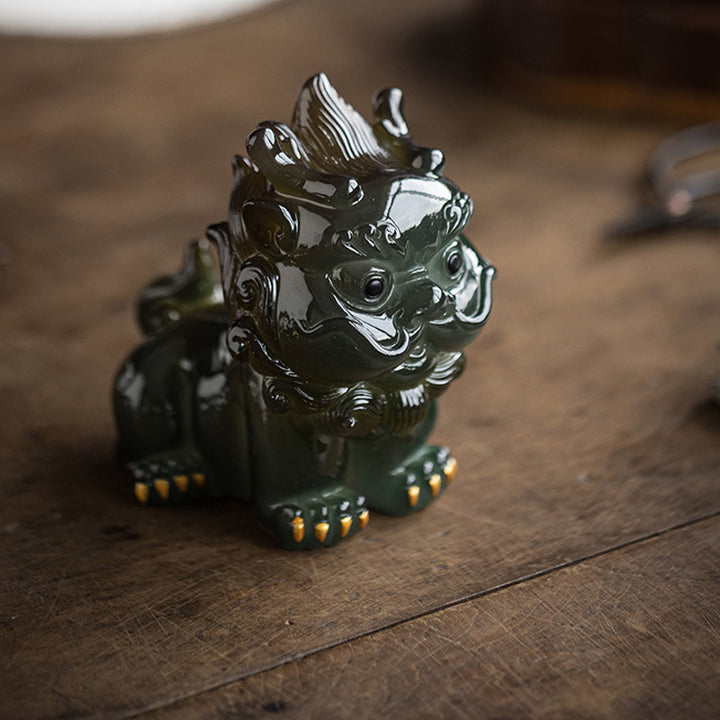 Buddha Stones Zmieniające Kolor Małe PiXiu Żywica Herbata Zwierzę Bogactwo Dom Figurka Dekoracja - image 16