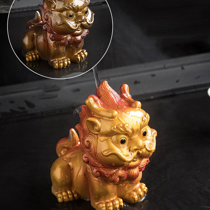 Buddha Stones Zmieniające Kolor Małe PiXiu Żywica Herbata Zwierzę Bogactwo Dom Figurka Dekoracja - image 5