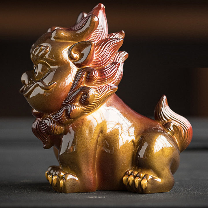 Buddha Stones Zmieniające Kolor Małe PiXiu Żywica Herbata Zwierzę Bogactwo Dom Figurka Dekoracja - image 9