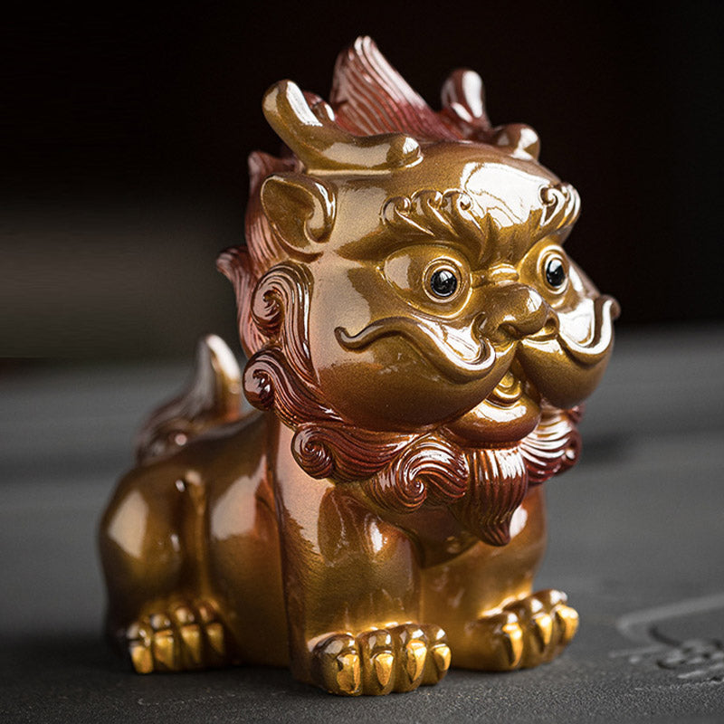 Buddha Stones Zmieniające Kolor Małe PiXiu Żywica Herbata Zwierzę Bogactwo Dom Figurka Dekoracja - image 8