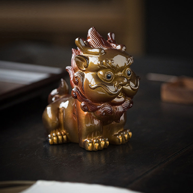 Buddha Stones Zmieniające Kolor Małe PiXiu Żywica Herbata Zwierzę Bogactwo Dom Figurka Dekoracja - image 12
