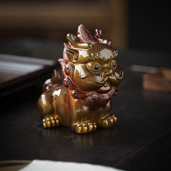 Buddha Stones Zmieniające Kolor Małe PiXiu Żywica Herbata Zwierzę Bogactwo Dom Figurka Dekoracja - image 12
