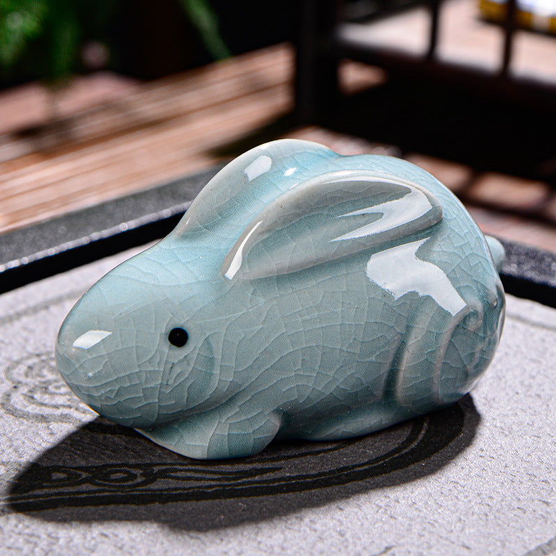 Buddha Stones Chiński Zodiak Bogactwo Ceramiczna Herbata Zwierzę Dom Figurka Dekoracja - Królik 9cm*5cm*4,5cm - image 10