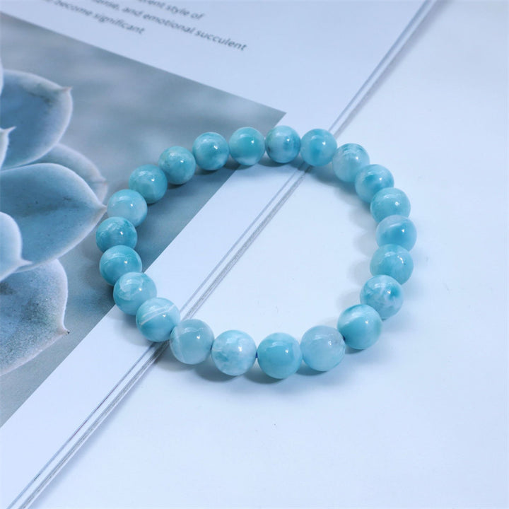 Bransoletka z Buddha Stones naturalna Larimar Wisdom Confidence