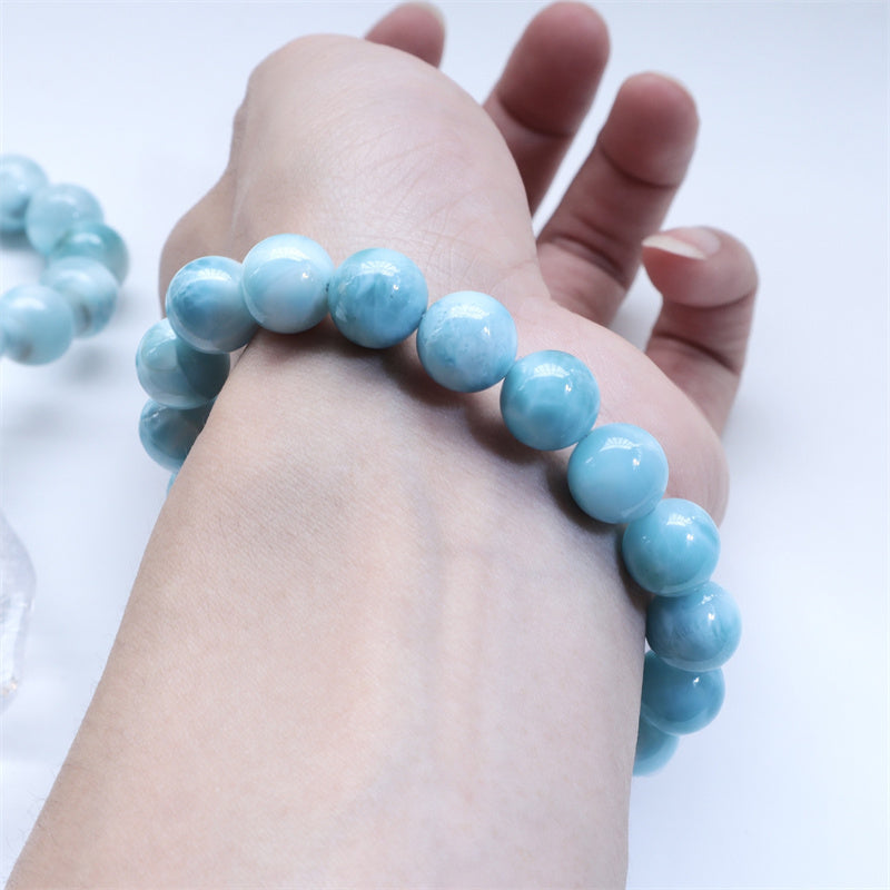 Bransoletka z Buddha Stones naturalna Larimar Wisdom Confidence