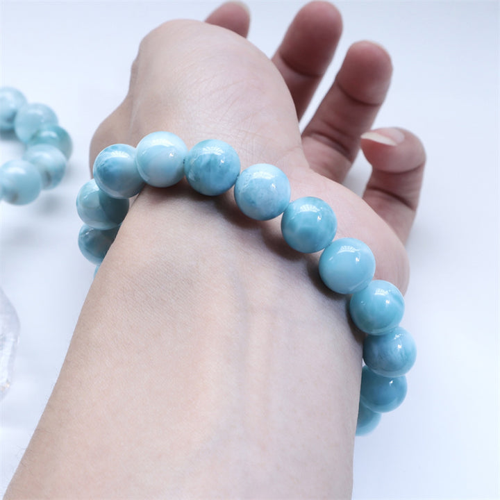 Bransoletka z Buddha Stones naturalna Larimar Wisdom Confidence