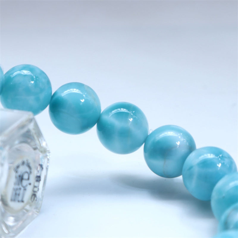 Bransoletka z Buddha Stones naturalna Larimar Wisdom Confidence