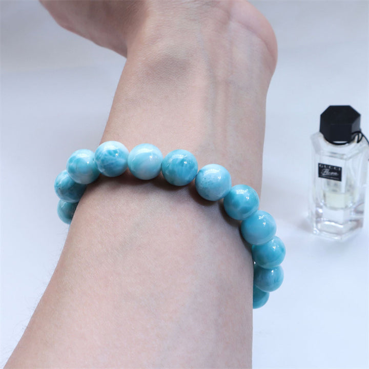 Bransoletka z Buddha Stones naturalna Larimar Wisdom Confidence