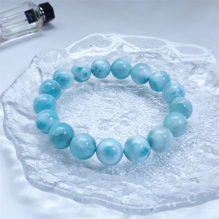 Bransoletka z Buddha Stones naturalna Larimar Wisdom Confidence