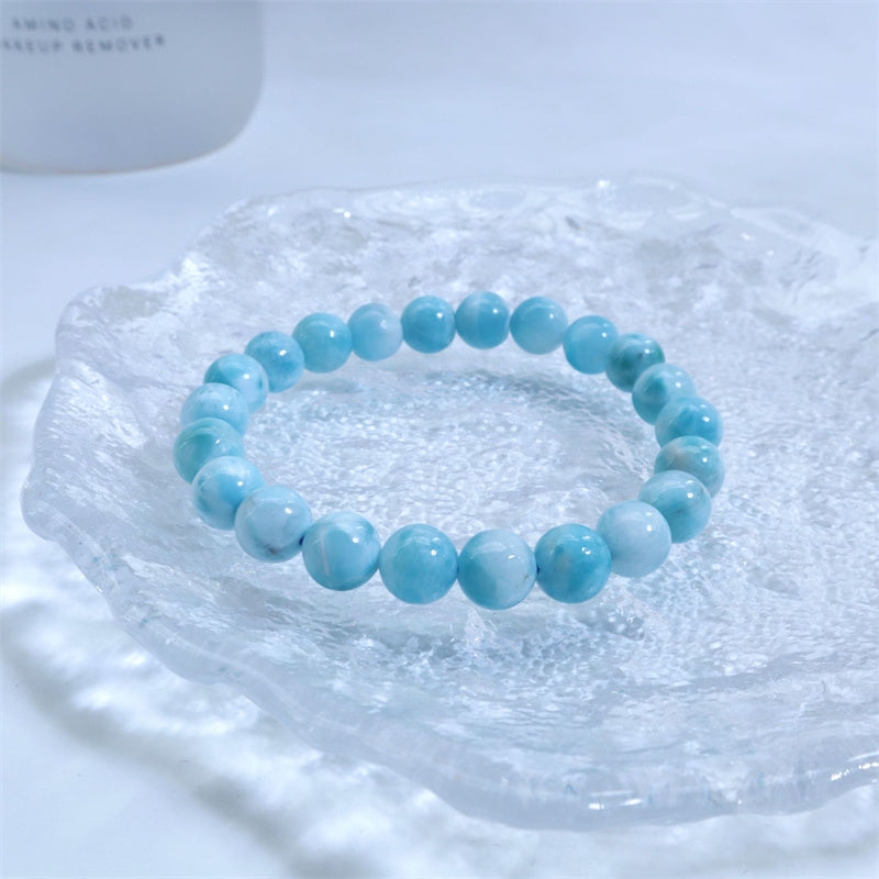 Bransoletka z Buddha Stones naturalna Larimar Wisdom Confidence