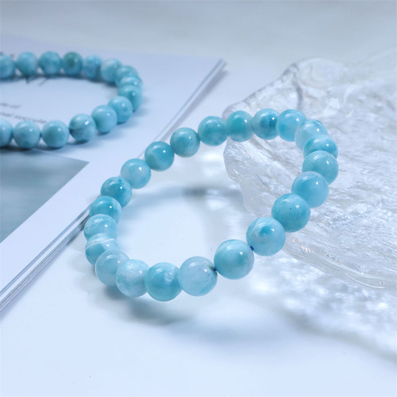 Bransoletka z Buddha Stones naturalna Larimar Wisdom Confidence